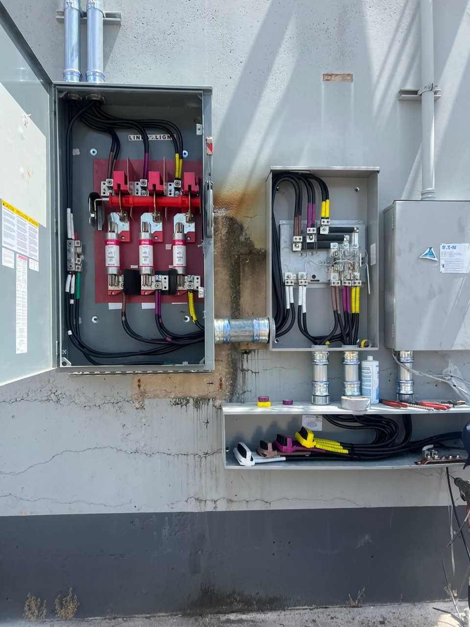 Commercial panel and distribution work by VCG Electrical in Houston