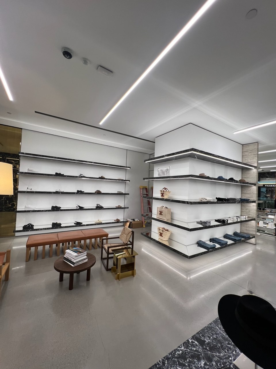 Accent lighting highlighting merchandise in a Houston retail store