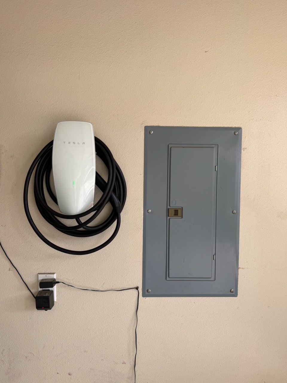 Level 2 EV charger installation at a Houston home