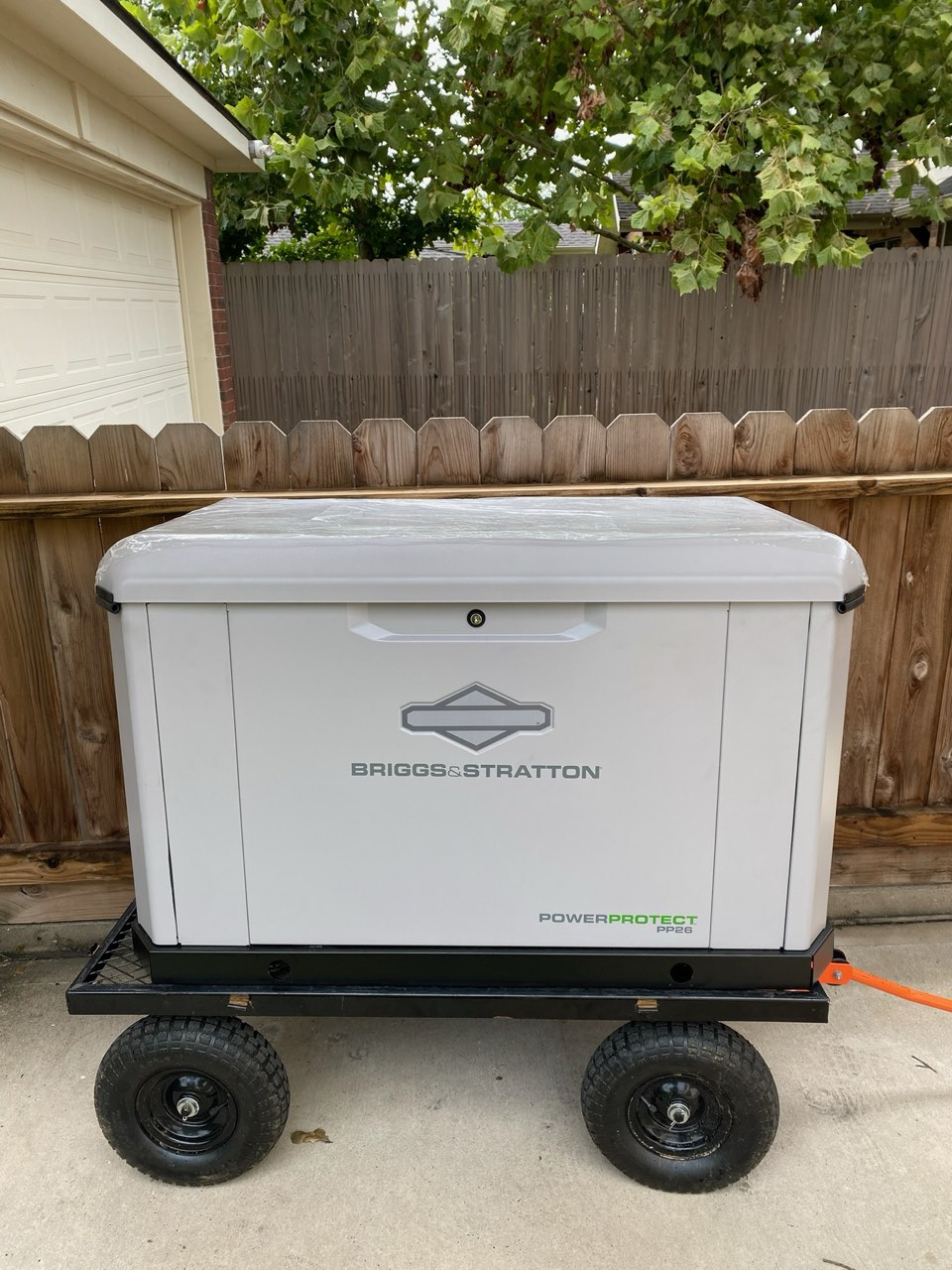 Whole-home standby generator installed at a Houston residence