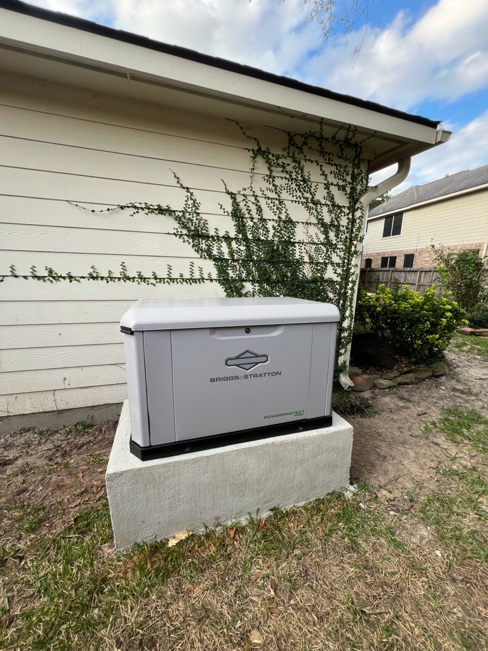 Whole-home standby generator install in the Houston metro